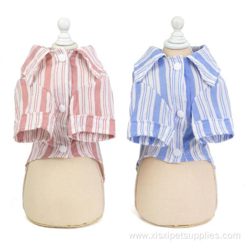 Eco-friendly nice look stripe cotton summer dog shirt